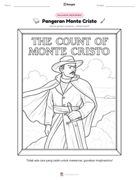 Prabaca lembar kerja cetak Pangeran Monte Cristo