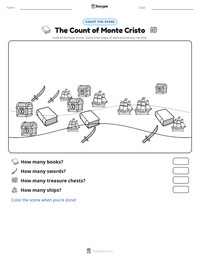 The Count of Monte Cristo printable worksheet preview