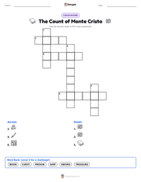 The Count of Monte Cristo printable worksheet preview