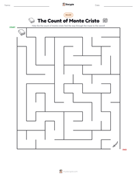 The Count of Monte Cristo printable worksheet preview
