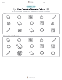 The Count of Monte Cristo printable worksheet preview