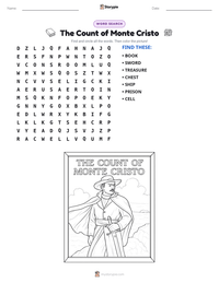 The Count of Monte Cristo printable worksheet preview