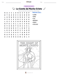 Aperçu de la feuille de travail imprimable Le Comte de Monte-Cristo