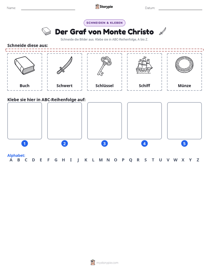 Schneiden & Einfügen Alphabet
