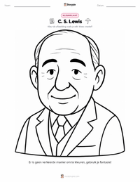 C. S. Lewis kleurplaat voor kinderen
