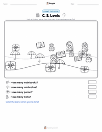 C. S. Lewis printable worksheet preview