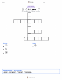 C. S. Lewis printable worksheet preview