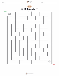 C. S. Lewis printable worksheet preview