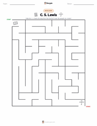 C. S. Lewis afdrukbare werkblad voorbeeld