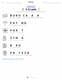 Prabaca lembar kerja cetak C. S. Lewis