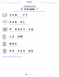 C. S. Lewis afdrukbare werkblad voorbeeld