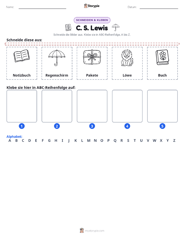 Schneiden & Einfügen Alphabet