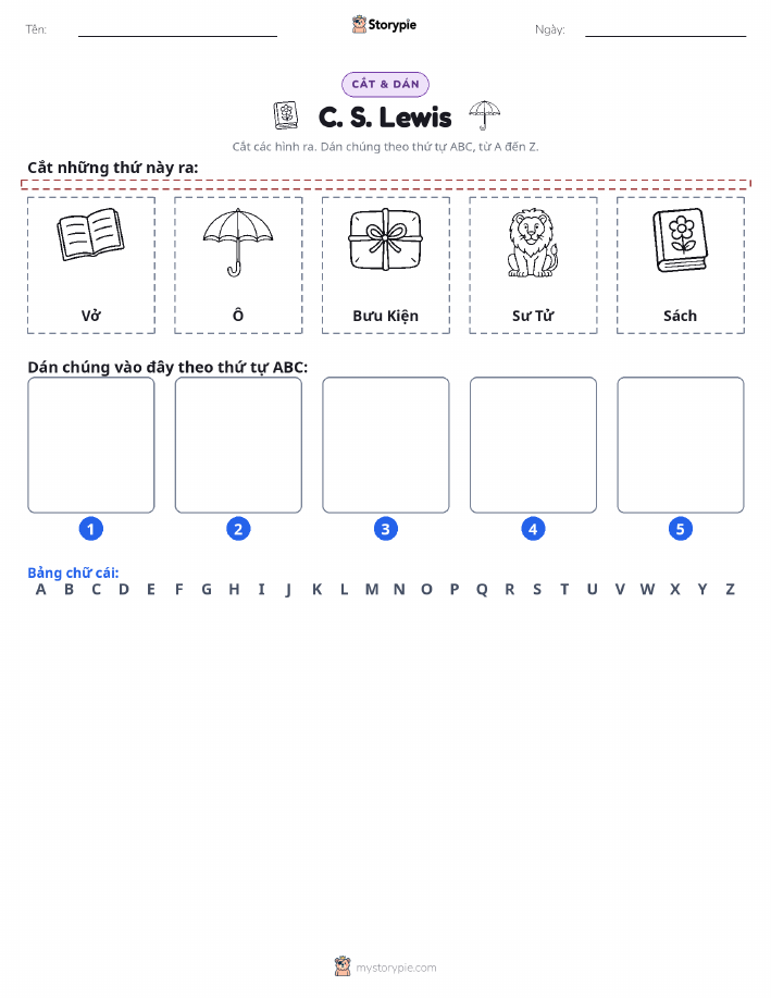 Cắt & Dán Chữ Cái