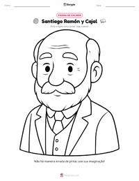 Página de colorir Santiago Ramón y Cajal para crianças