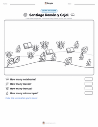 Santiago Ramón y Cajal printable worksheet preview