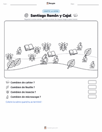 Aperçu de la feuille de travail imprimable Santiago Ramón y Cajal