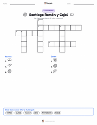 Santiago Ramón y Cajal printable worksheet preview