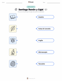 Scheda stampabile di Santiago Ramón y Cajal per bambini