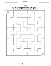 Santiago Ramón y Cajal printable worksheet preview