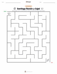 Aperçu de la feuille de travail imprimable Santiago Ramón y Cajal
