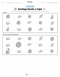 Santiago Ramón y Cajal printable worksheet preview