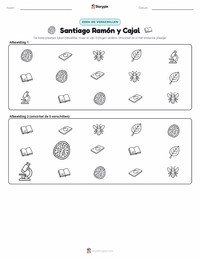 Santiago Ramón y Cajal afdrukbare werkblad voorbeeld