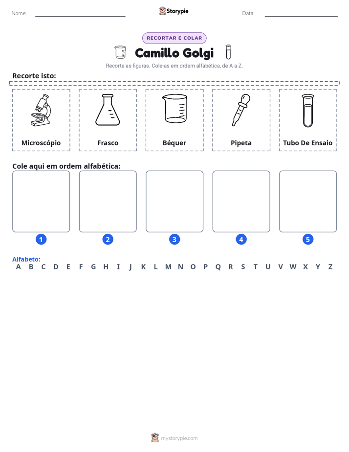 Recortar & Colar Alfabeto
