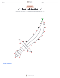 Rani Lakshmibai printable worksheet preview