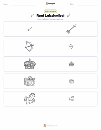 Rani Lakshmibai printable worksheet preview