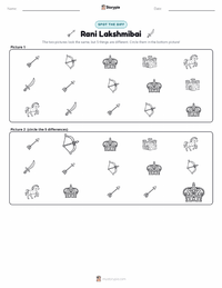 Rani Lakshmibai printable worksheet preview