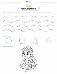 Rani Lakshmibai printable worksheet preview