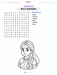 Anteprima della scheda stampabile di Rani Lakshmibai