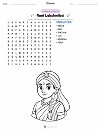Podgląd drukowalnego arkusza ćwiczeń Rani Lakshmibai