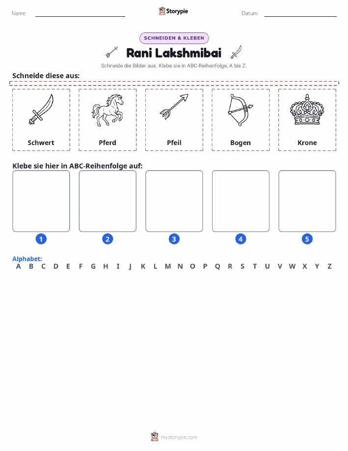 Schneiden & Einfügen Alphabet