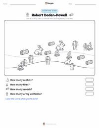 Robert Baden-Powell printable worksheet preview