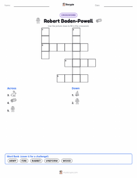 Robert Baden-Powell printable worksheet preview