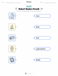 Robert Baden-Powell afdrukbare werkblad voor kinderen