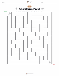 Robert Baden-Powell printable worksheet preview