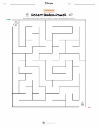 Aperçu de la feuille de travail imprimable Robert Baden-Powell