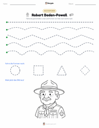 Robert Baden-Powell druckbare Arbeitsblatt Vorschau