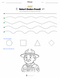 Robert Baden-Powell printable worksheet preview