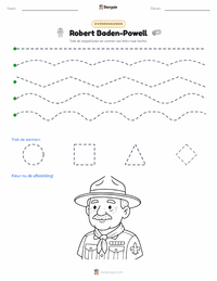 Robert Baden-Powell afdrukbare werkblad voorbeeld