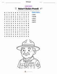 Robert Baden-Powell druckbare Arbeitsblatt Vorschau