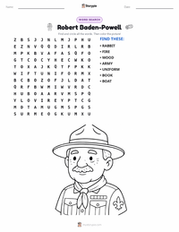 Robert Baden-Powell printable worksheet preview