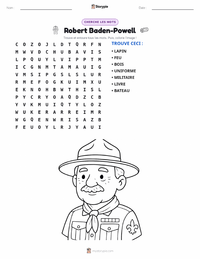 Aperçu de la feuille de travail imprimable Robert Baden-Powell