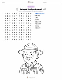 Prabaca lembar kerja cetak Robert Baden-Powell