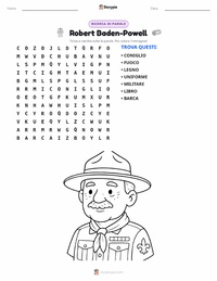 Anteprima della scheda stampabile di Robert Baden-Powell