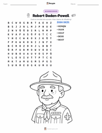 Robert Baden-Powell afdrukbare werkblad voorbeeld
