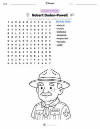 Podgląd drukowalnego arkusza ćwiczeń Robert Baden-Powell