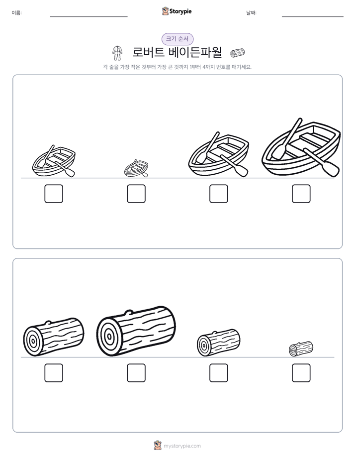 크기 순서